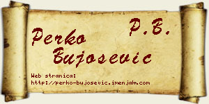 Perko Bujošević vizit kartica